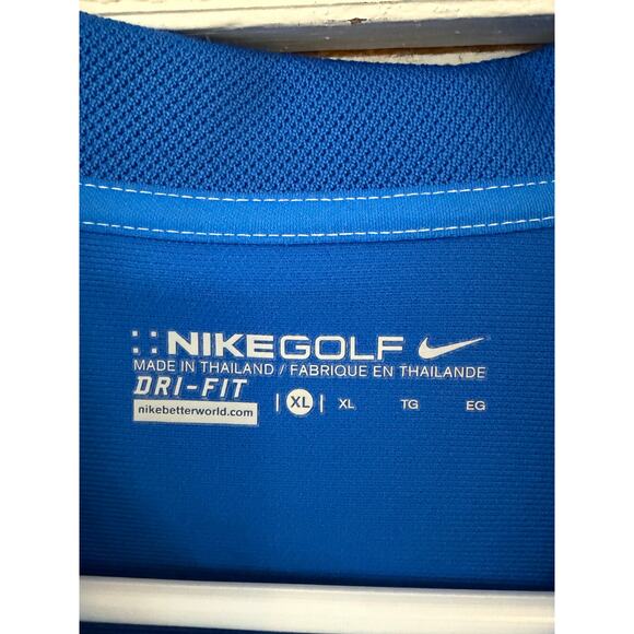 Nike Golf Dri-Fit Blue Polo Shirt XL Embroidered Athletic Golf Mens - Picture 3 of 7